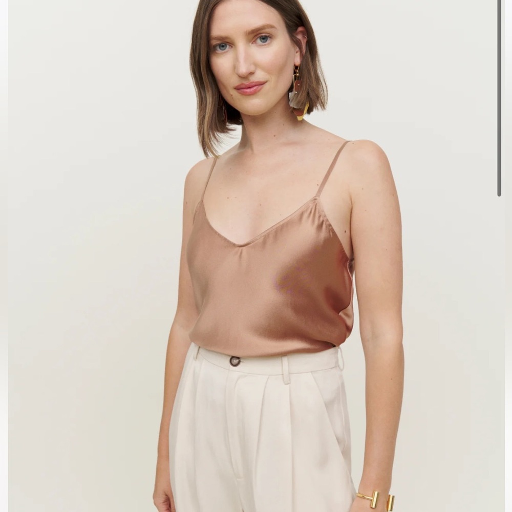 NWOT Reformation Teddy Silk top